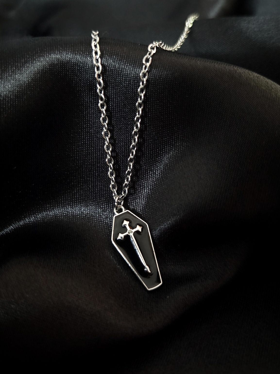TOMB black coffin necklace