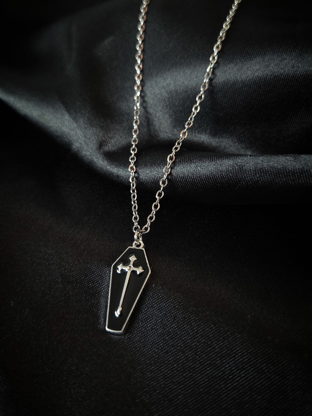 TOMB black coffin necklace