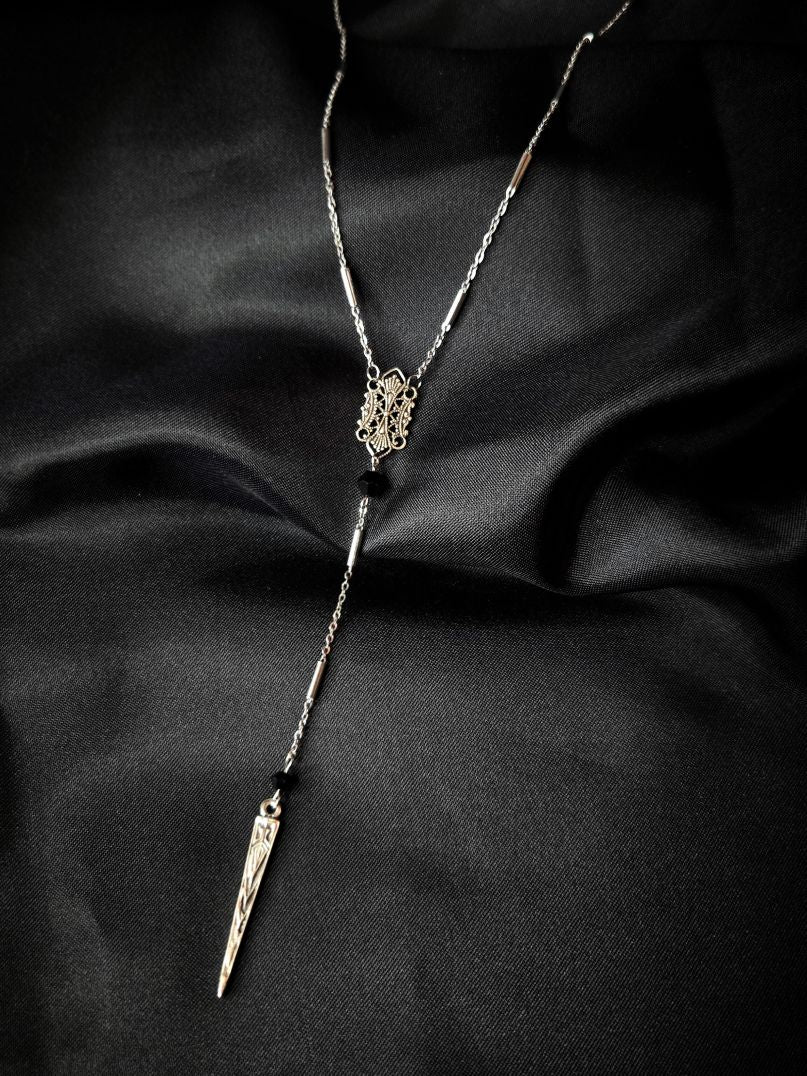 ORACLE rosary spike necklace