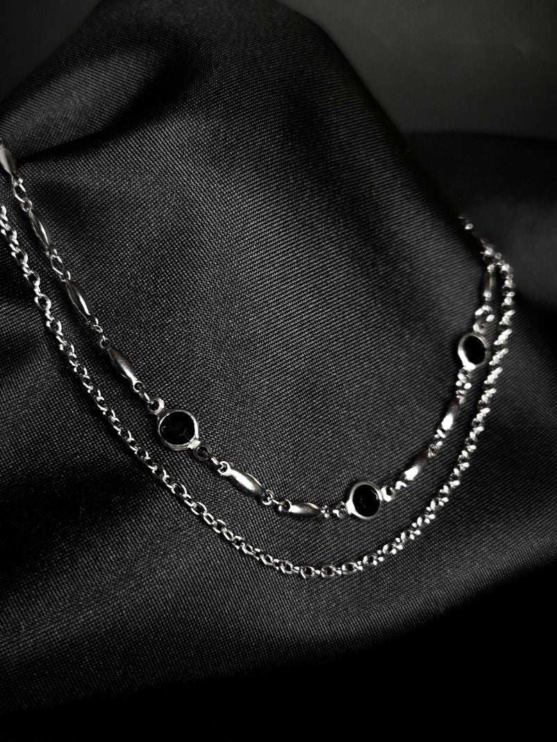 CRYPTIC double layer gem choker