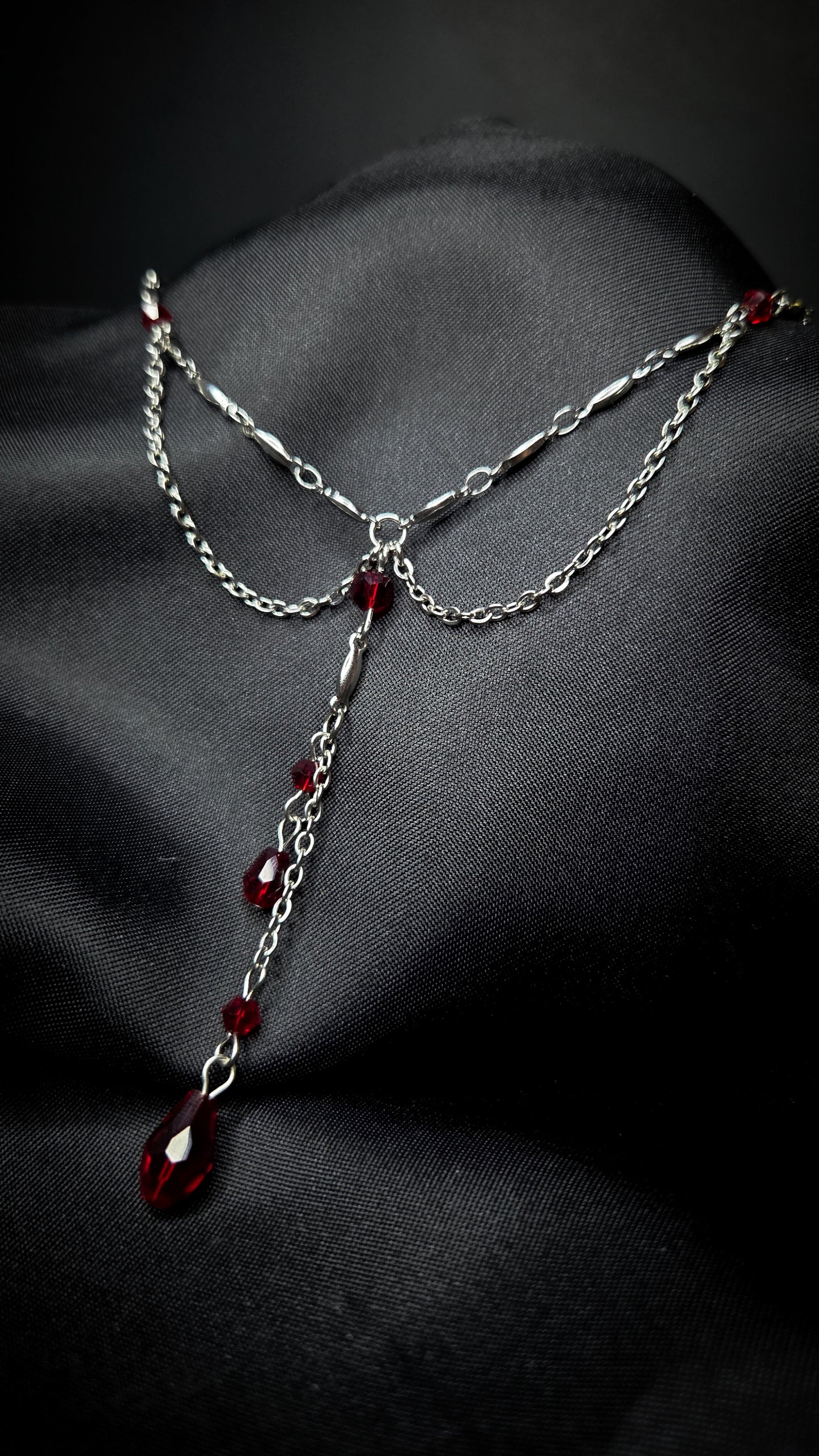MARKED blood drip necklace