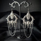 GODDESS Gothic onyx chandelier earrings