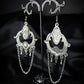 GODDESS Gothic onyx chandelier earrings
