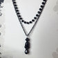 LAMENT Double rose necklace