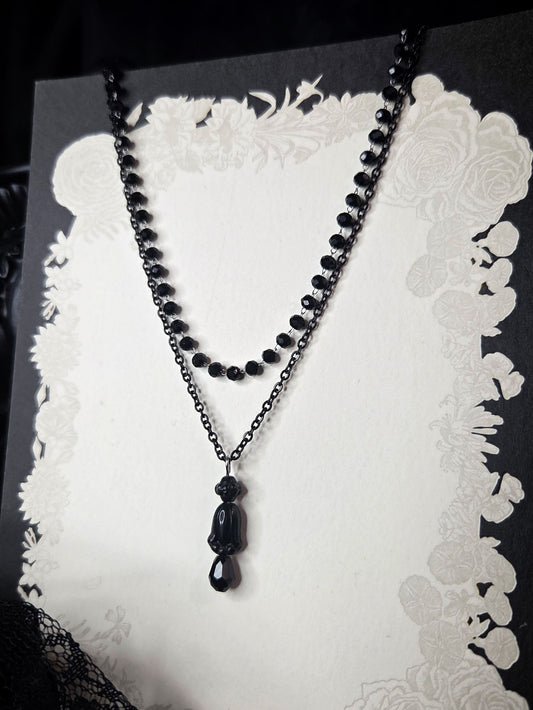 LAMENT Double rose necklace
