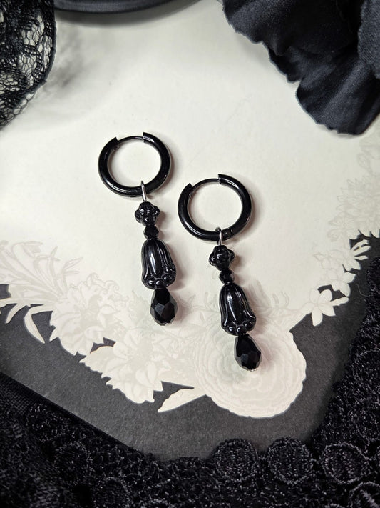 LAMENT Rose crystal earrings