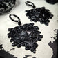 TENEBRAE Black filigree earrings