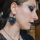 TENEBRAE Black filigree earrings