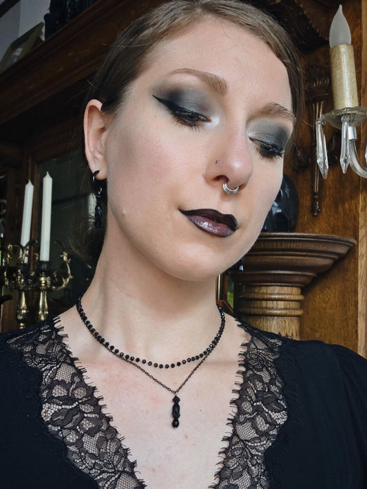 LAMENT Double rose necklace