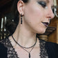 LAMENT Rose crystal earrings