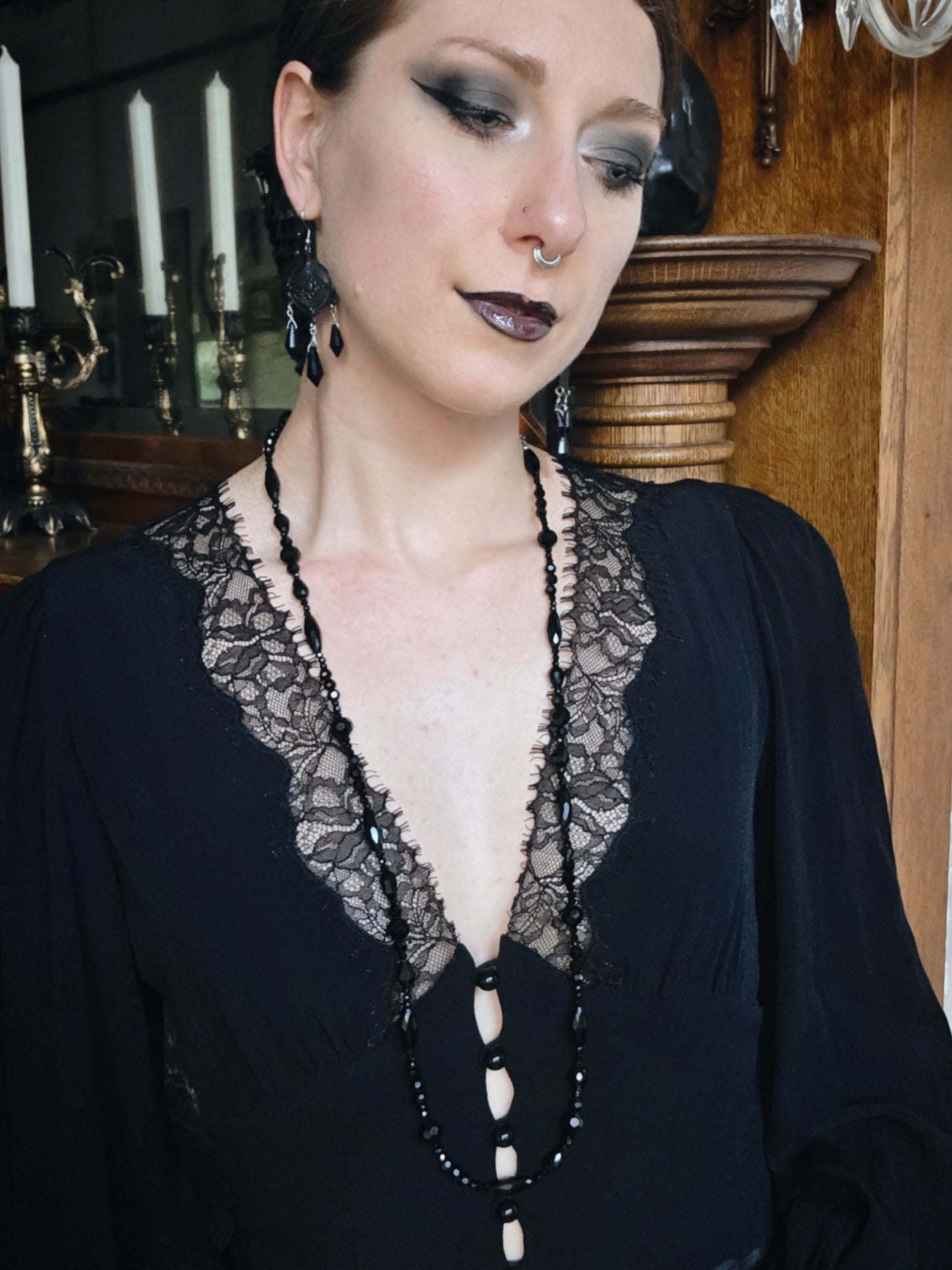 MEMENTO Long crystal necklace