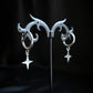 Spark stainless star clicker earrings