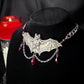 Large bat necklace - Red