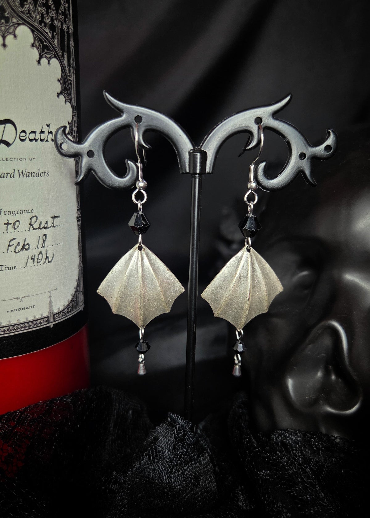 Bat wing earrings - Black