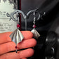 Bat wing earrings - Red