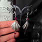 Bat wing earrings - Red