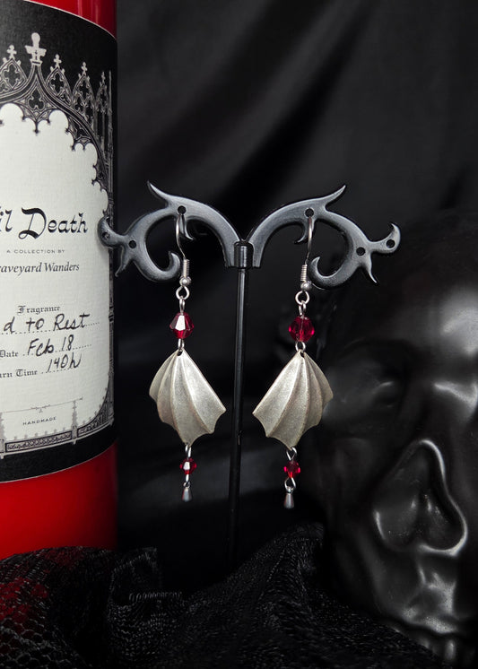 Bat wing earrings - Red