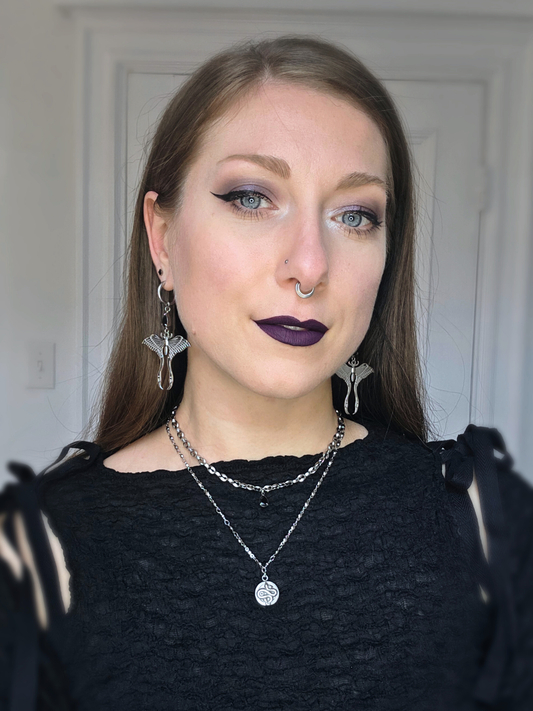NOCTURNA Moth earrings - Black