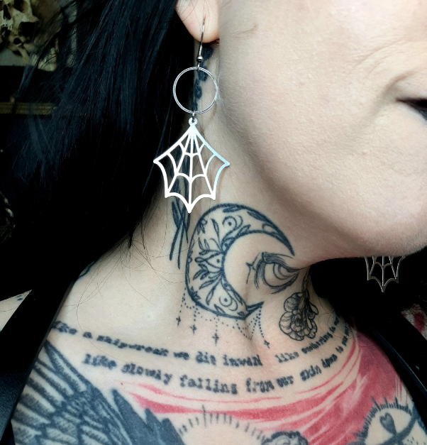 Spider webs earrings