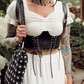 Midnight Veil - Black cascade necklace