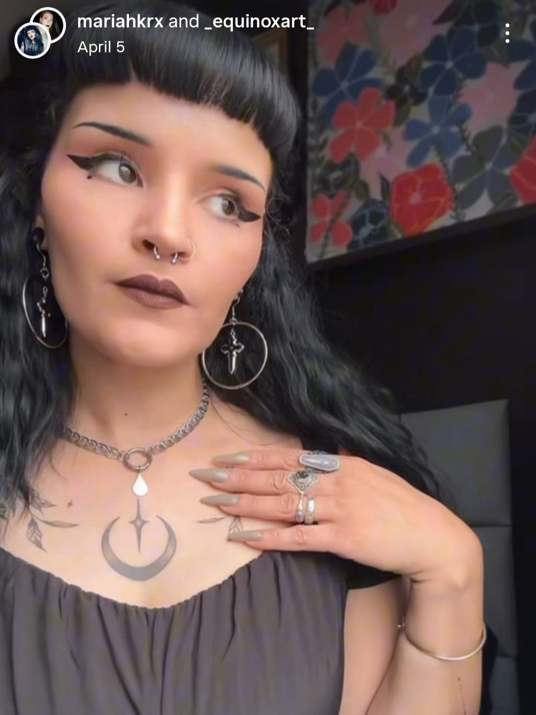 VIGOR chunky chain drop necklace