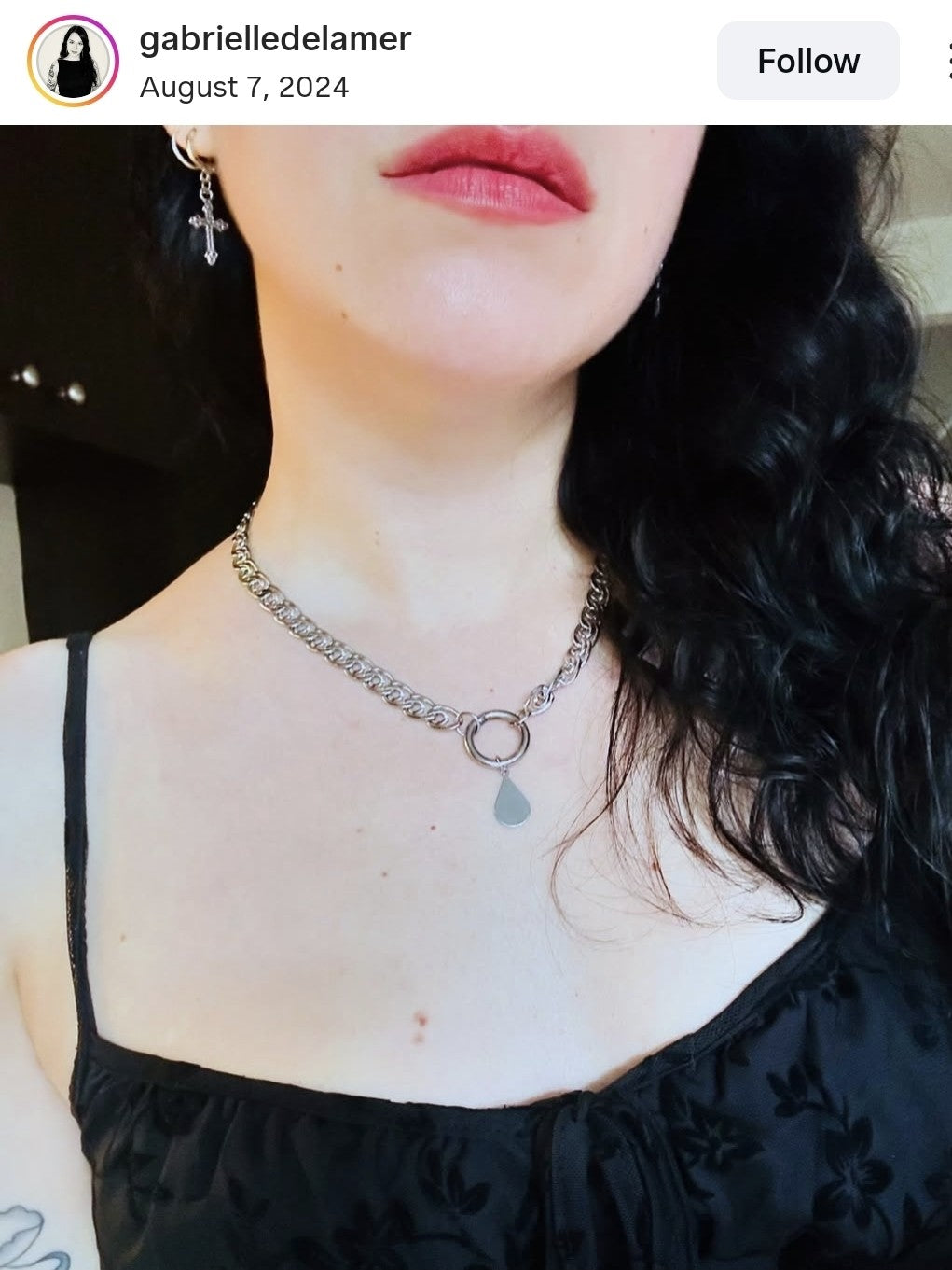 VIGOR chunky chain drop necklace