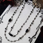 Long beaded chain necklace
