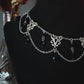 Midnight Veil - Black cascade necklace