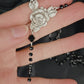 OBSCURA - Rose & dagger rosary necklace, 3 𝖑𝖊𝖋𝖙 !