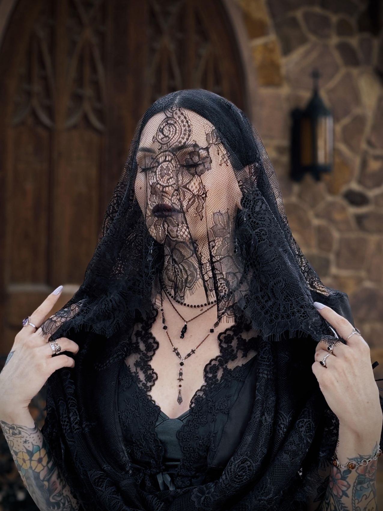 ELEGY Black filigree rosary