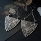Medieval filigree shield chain earrings