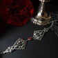 Victorian filigree choker with red crystal