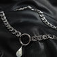 O'ring drop chunky chain necklace