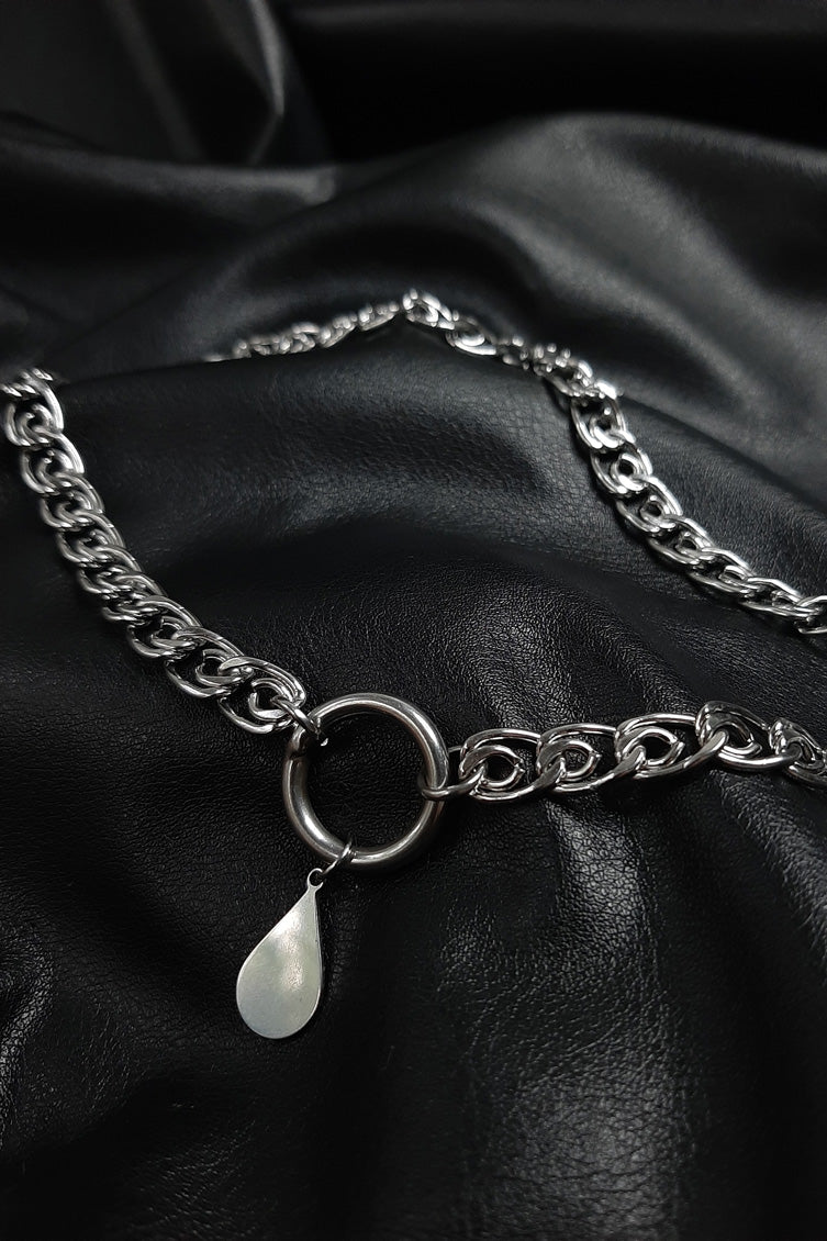 O'ring drop chunky chain necklace